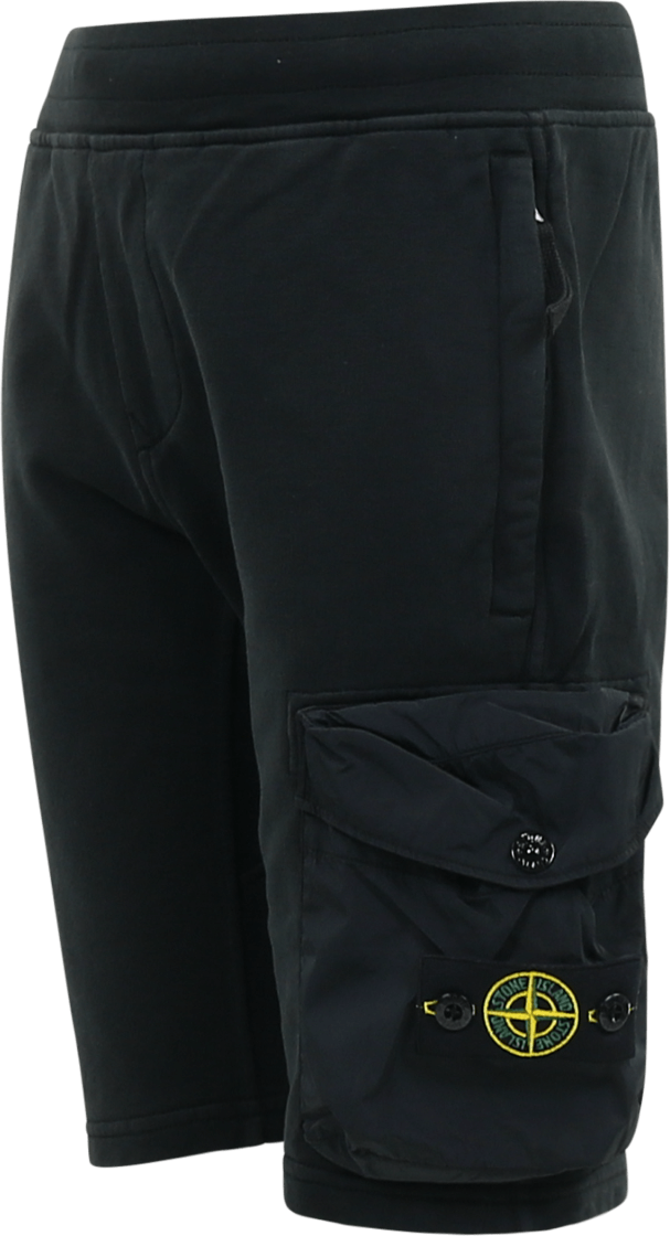 Stone Island Junior Kids Fleece Shorts Zwart