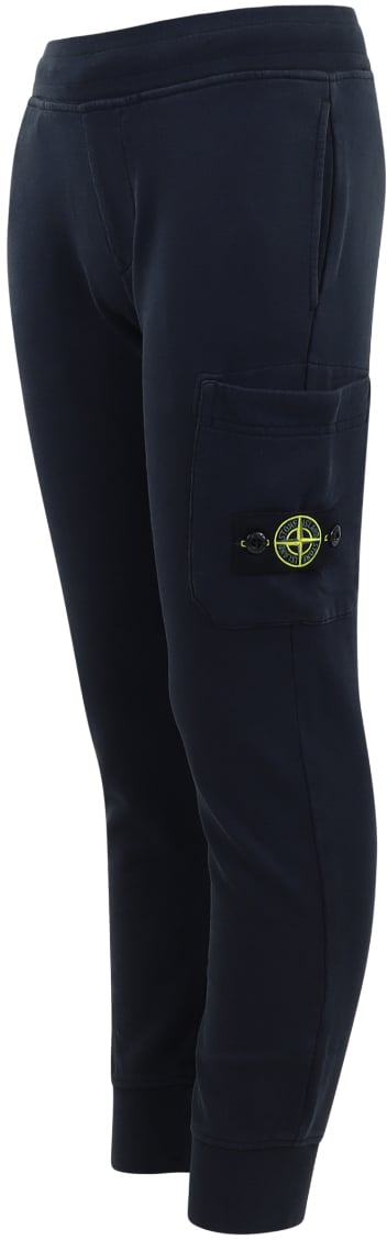 Stone Island Junior Kids Fleece Pants Blauw