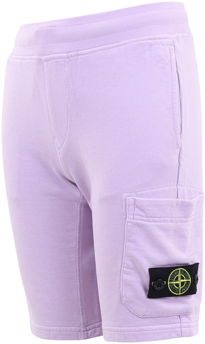 Stone Island Junior Kids Fleece Shorts Roze