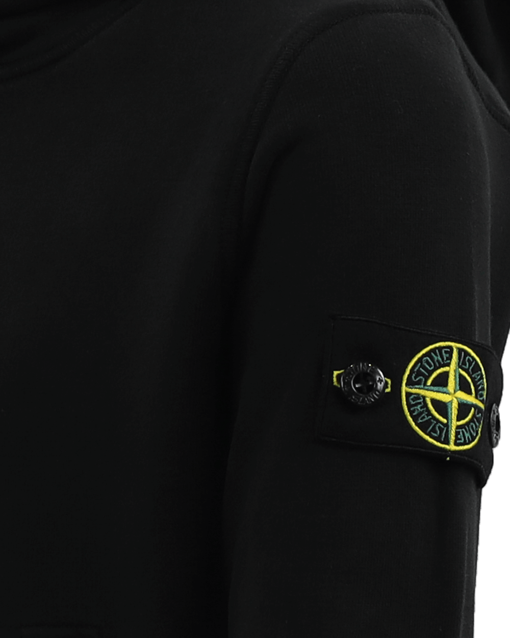 Stone Island Junior Kids Logo-Patch Hoodie Zwart Zwart