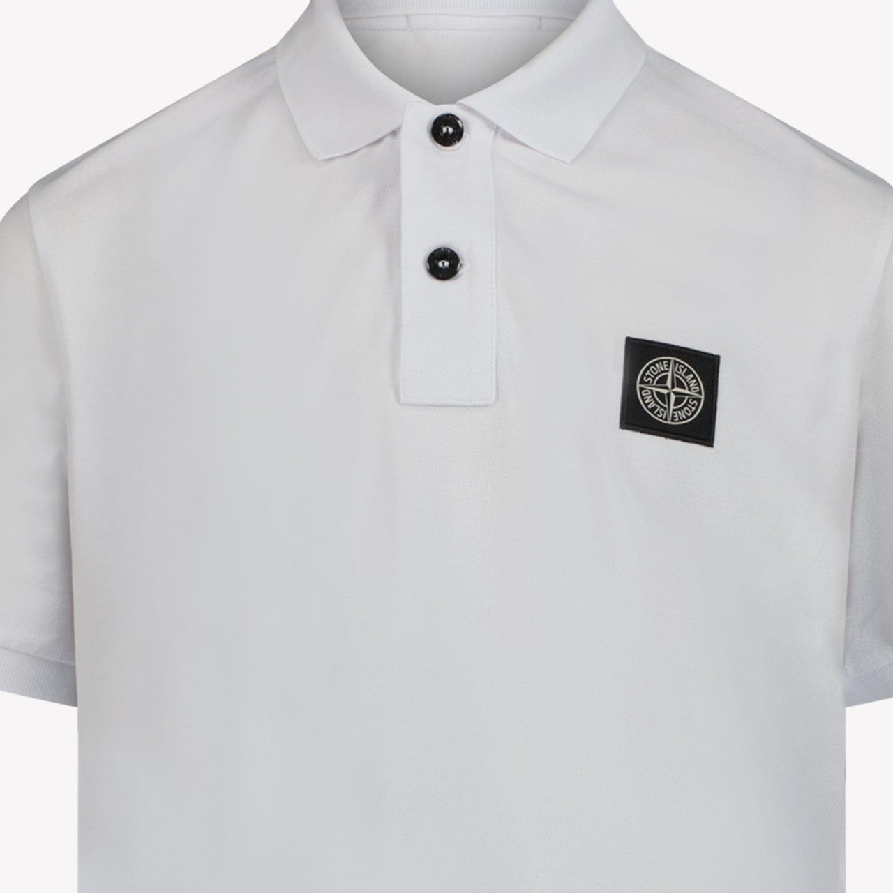 Stone Island Junior Stone Island Kinder Jongens Polo Wit Wit