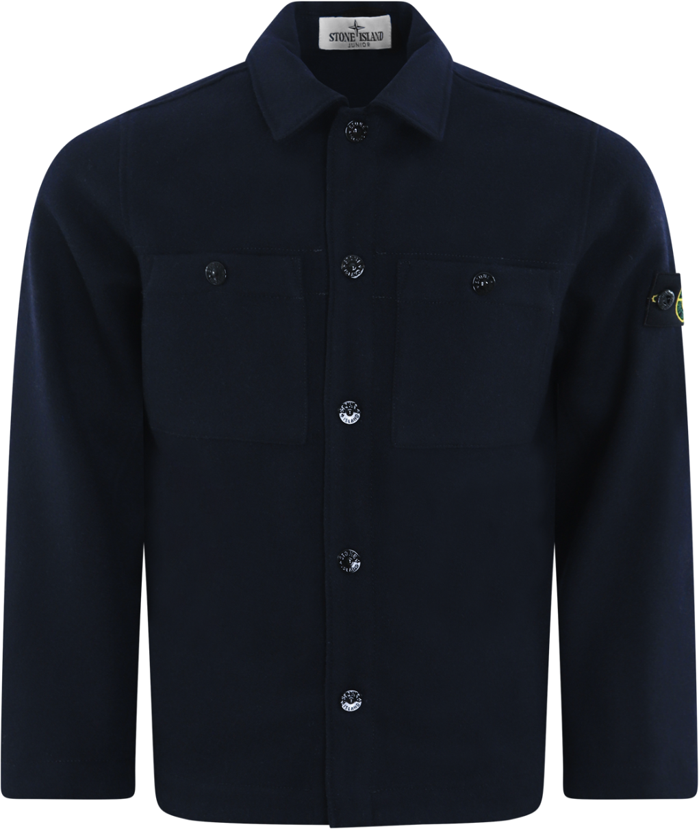 Stone Island Junior Kids Overshirt Blauw