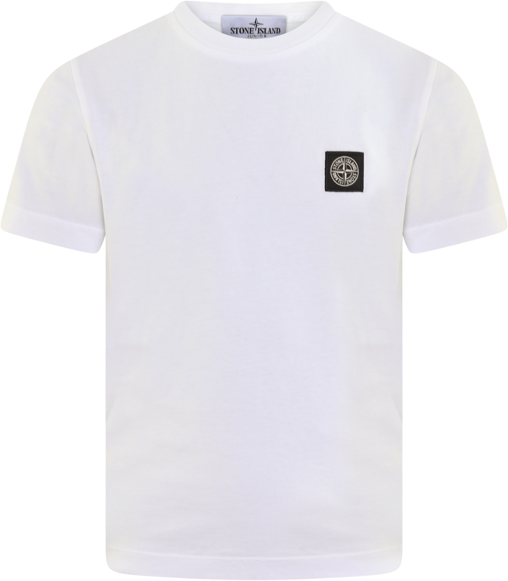Stone Island Junior Kids T Shirt Wit