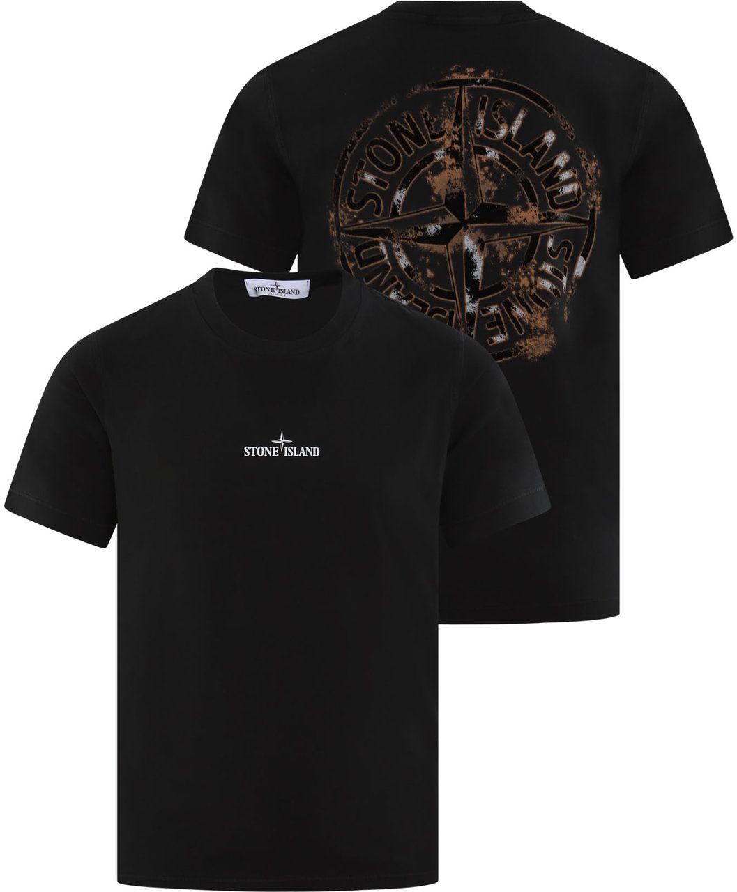 Stone Island Junior Stone Island Kids T Shirt Zwart