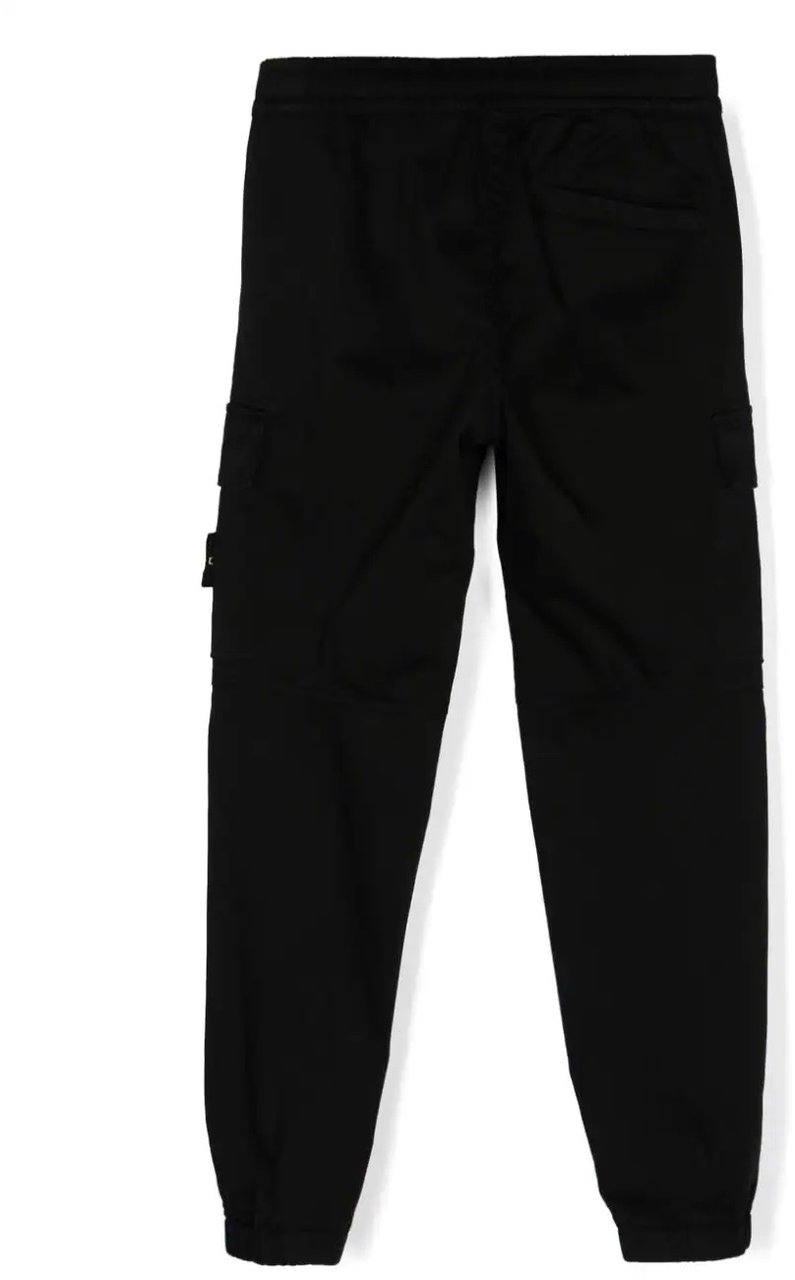 Stone Island Junior Pantalone Regular Tapered Zwart