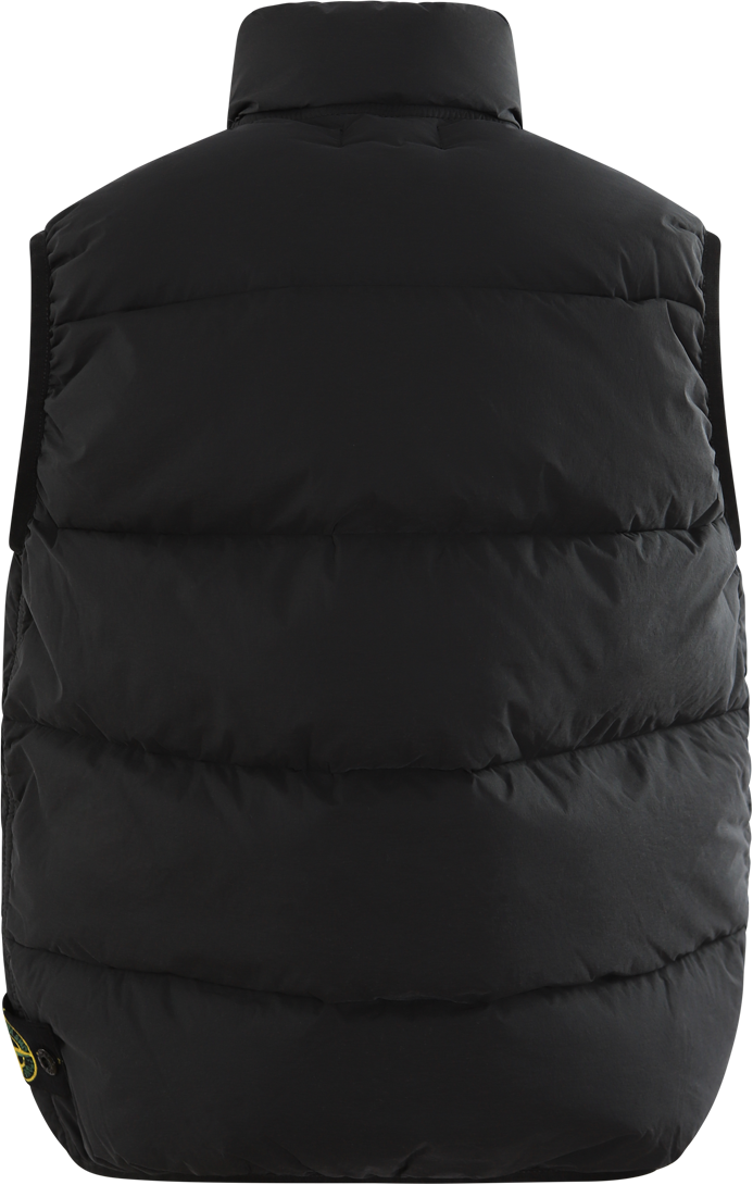 Stone Island Junior Kids Sleeveless Realdown Jacket Zwart
