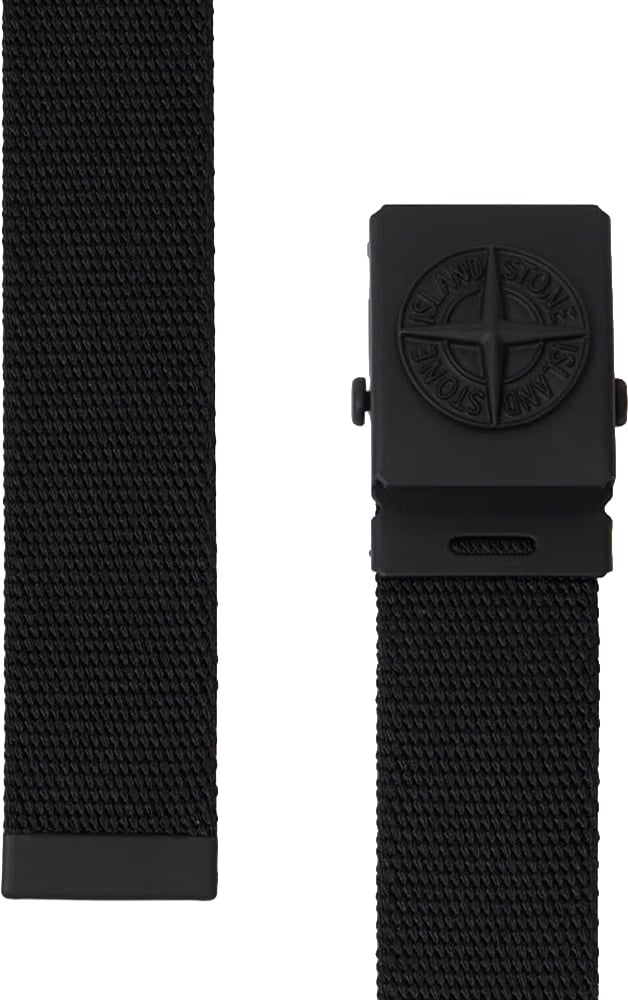 Stone Island Junior Stone Island Kinder Jongens Riem In Zwart Zwart