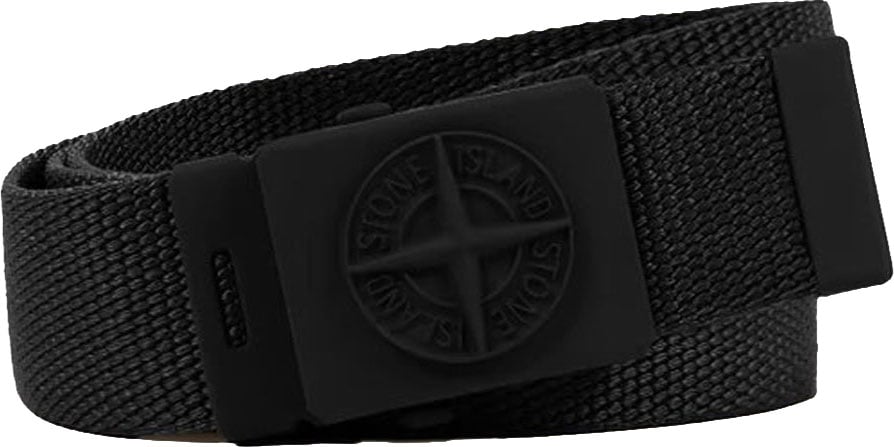 Stone Island Junior Stone Island Kinder Jongens Riem In Zwart Zwart