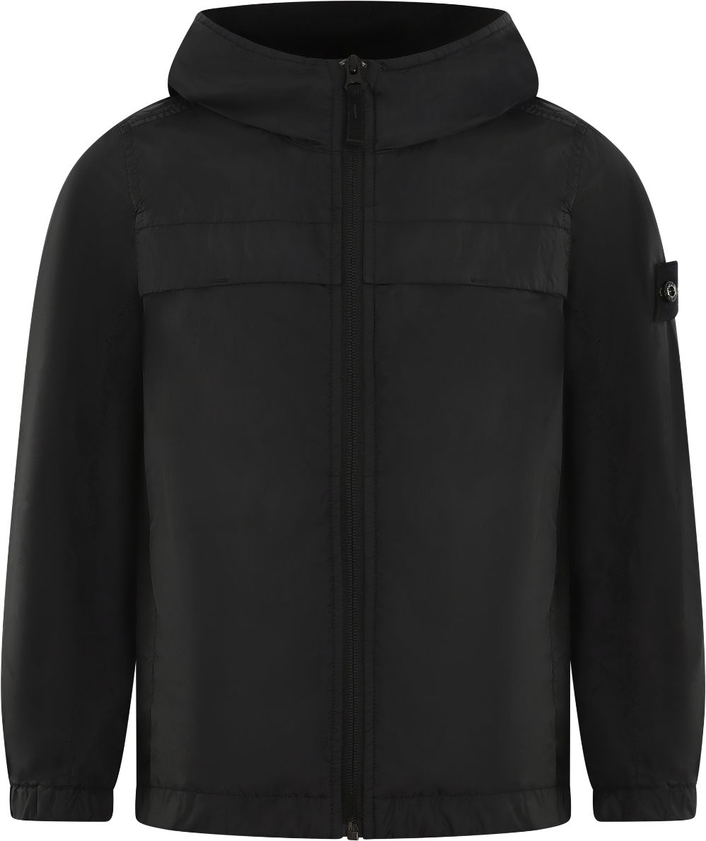 Stone Island Junior Kids Overshirt Zwart Zwart