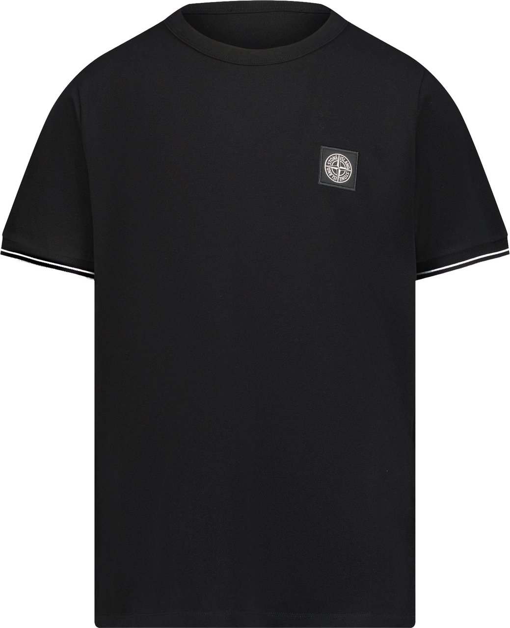 Stone Island Junior Stone Island Kinder Jongens T-Shirt In Zwart Zwart