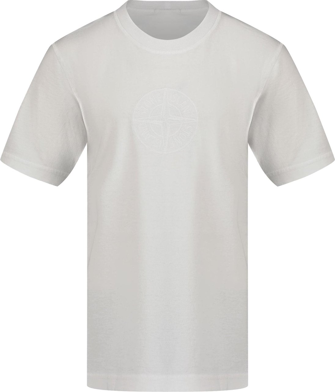Stone Island Junior Stone Island Kinder Jongens T-Shirt In Wit Wit