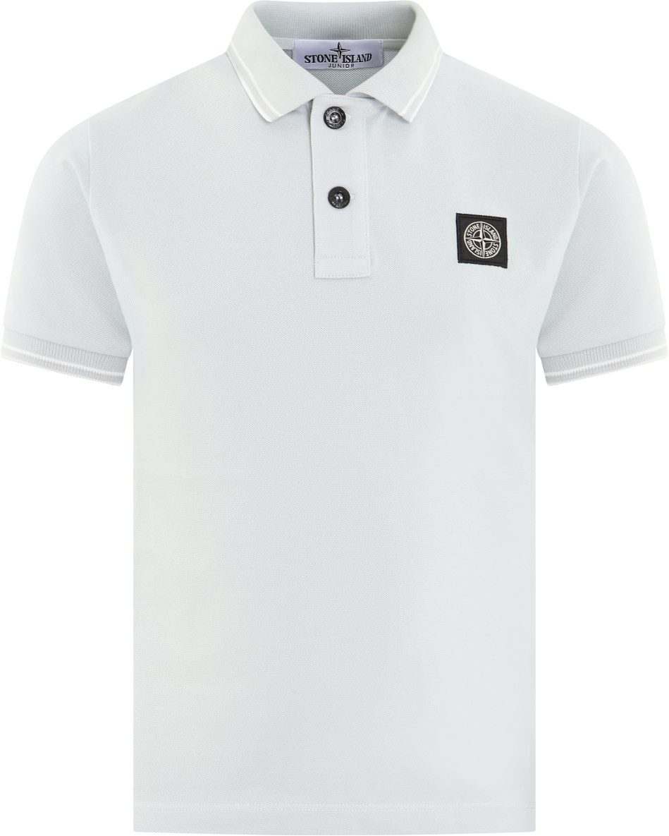 Stone Island Junior Kids Compasslogo Polo Blue Sky Blauw