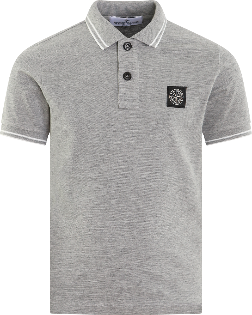 Stone Island Junior Kids Compasslogo Polo Grijs Grijs