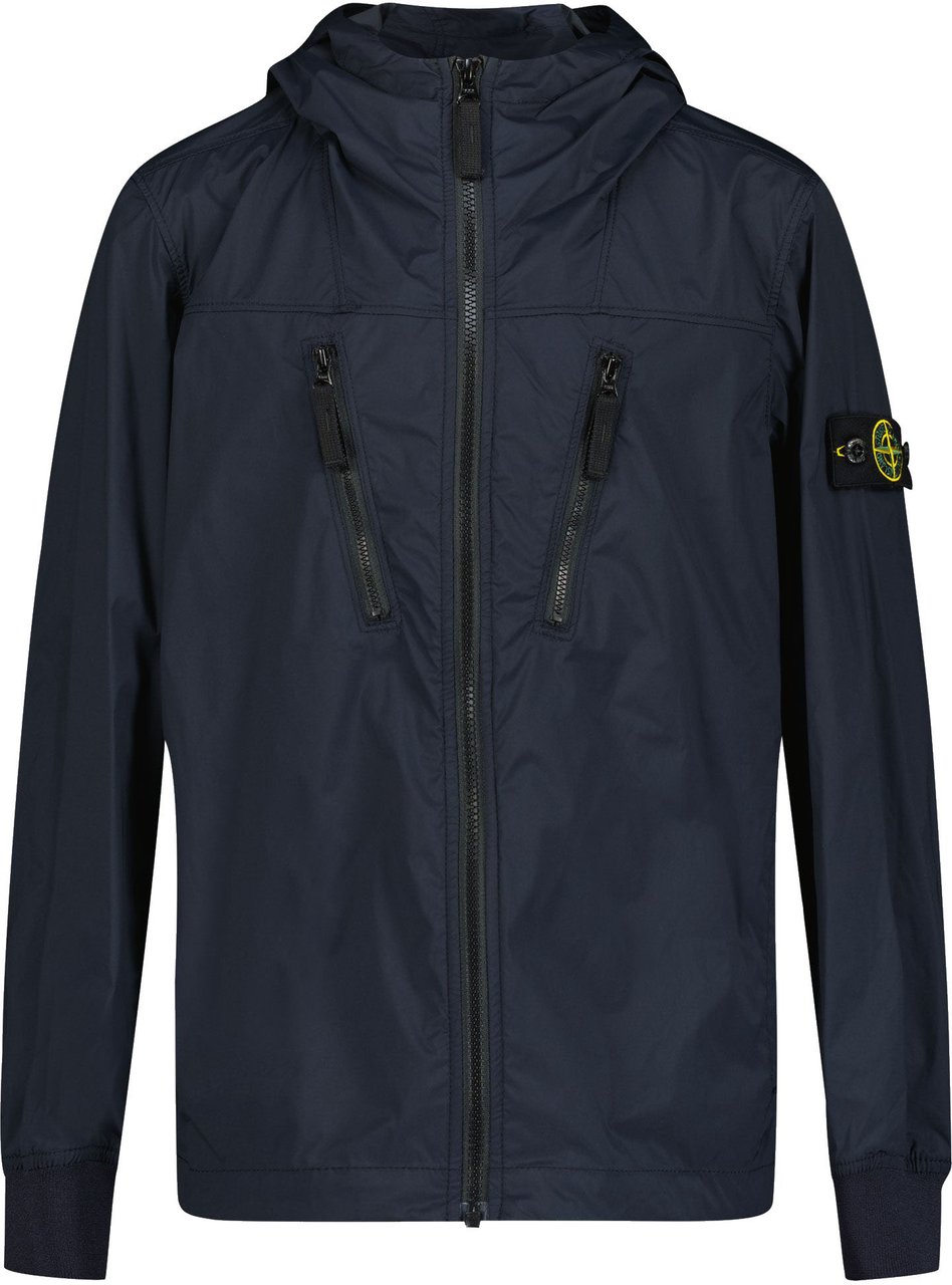 Stone Island Junior Stone Island Kinder Jongens Zomerjas In Navy Blauw