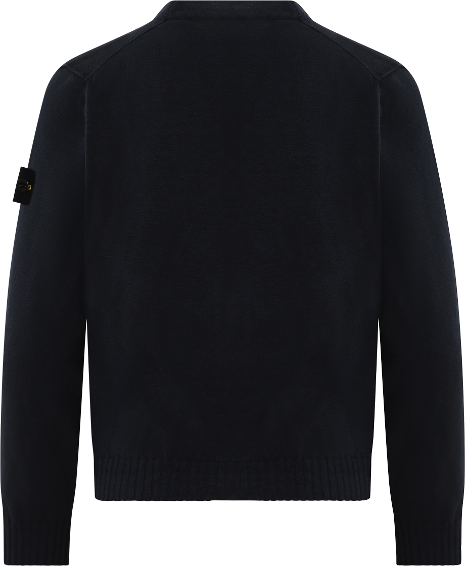 Stone Island Junior Kids Logopatch Cardigan Blauw Blauw