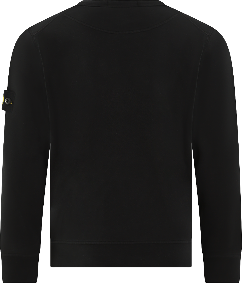 Stone Island Junior Kids Logopatch Sweater Zwart Zwart