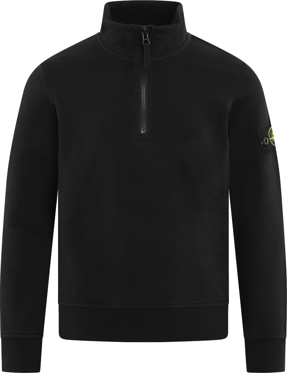 Stone Island Junior Kids Half Zip Longsleeve Zwart Zwart