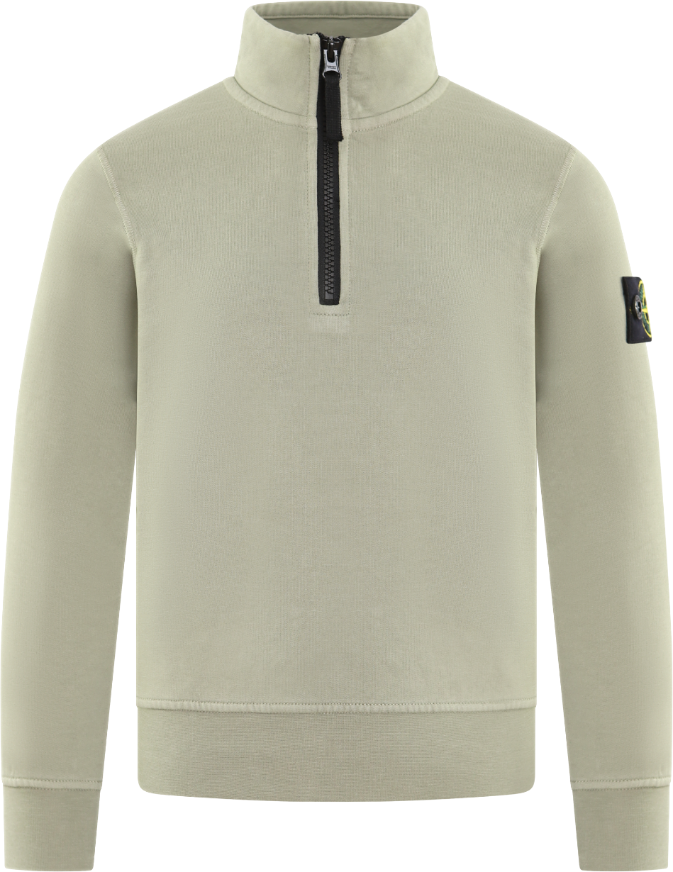 Stone Island Junior Kids Half Zip Sweater Groen Groen