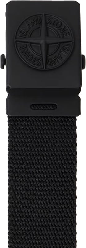 Stone Island Junior Stone Island Kinder Jongens Riem In Zwart Zwart