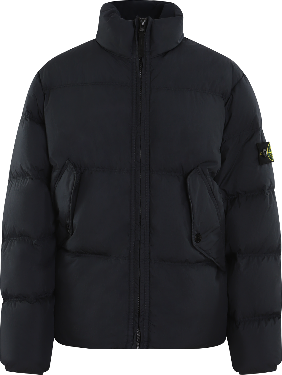 Stone Island Junior Kids Logopatch Jacket Zwart Blauw