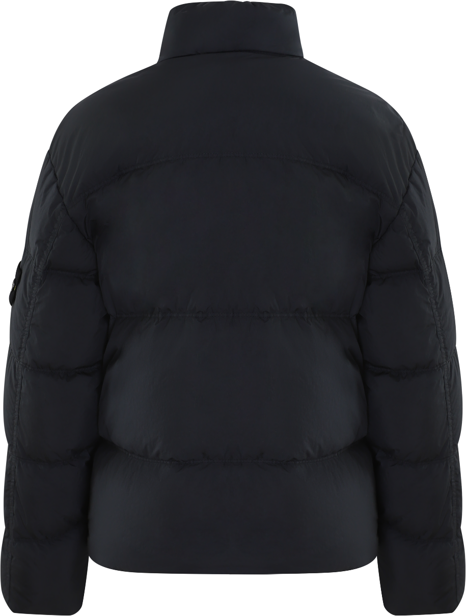 Stone Island Junior Kids Logopatch Jacket Zwart Blauw