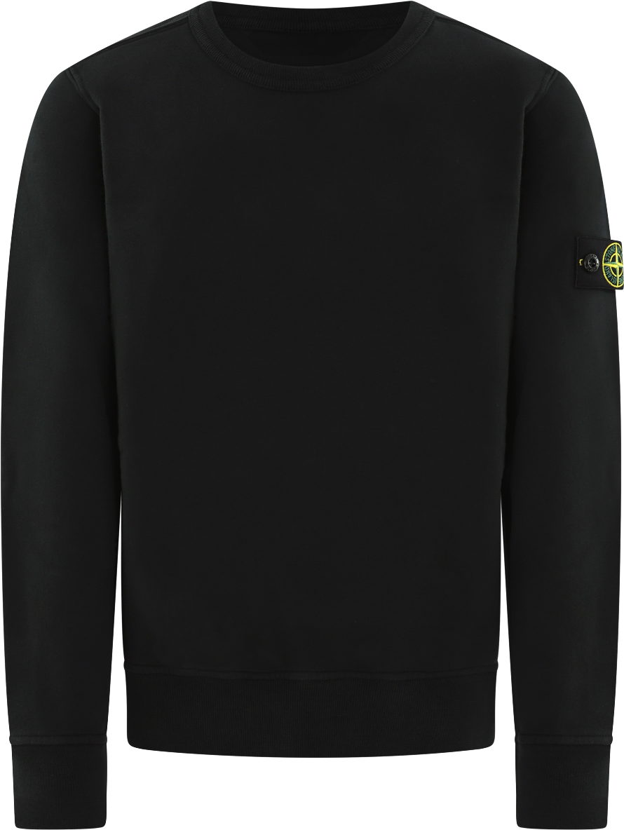 Stone Island Junior Kids Logopatch Sweater Zwart Zwart