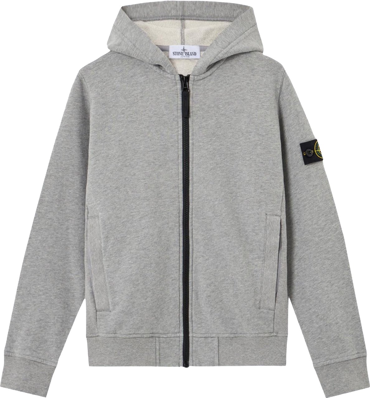 Stone Island Junior Kids Zip-up Hooded Sweater Grijs Grijs