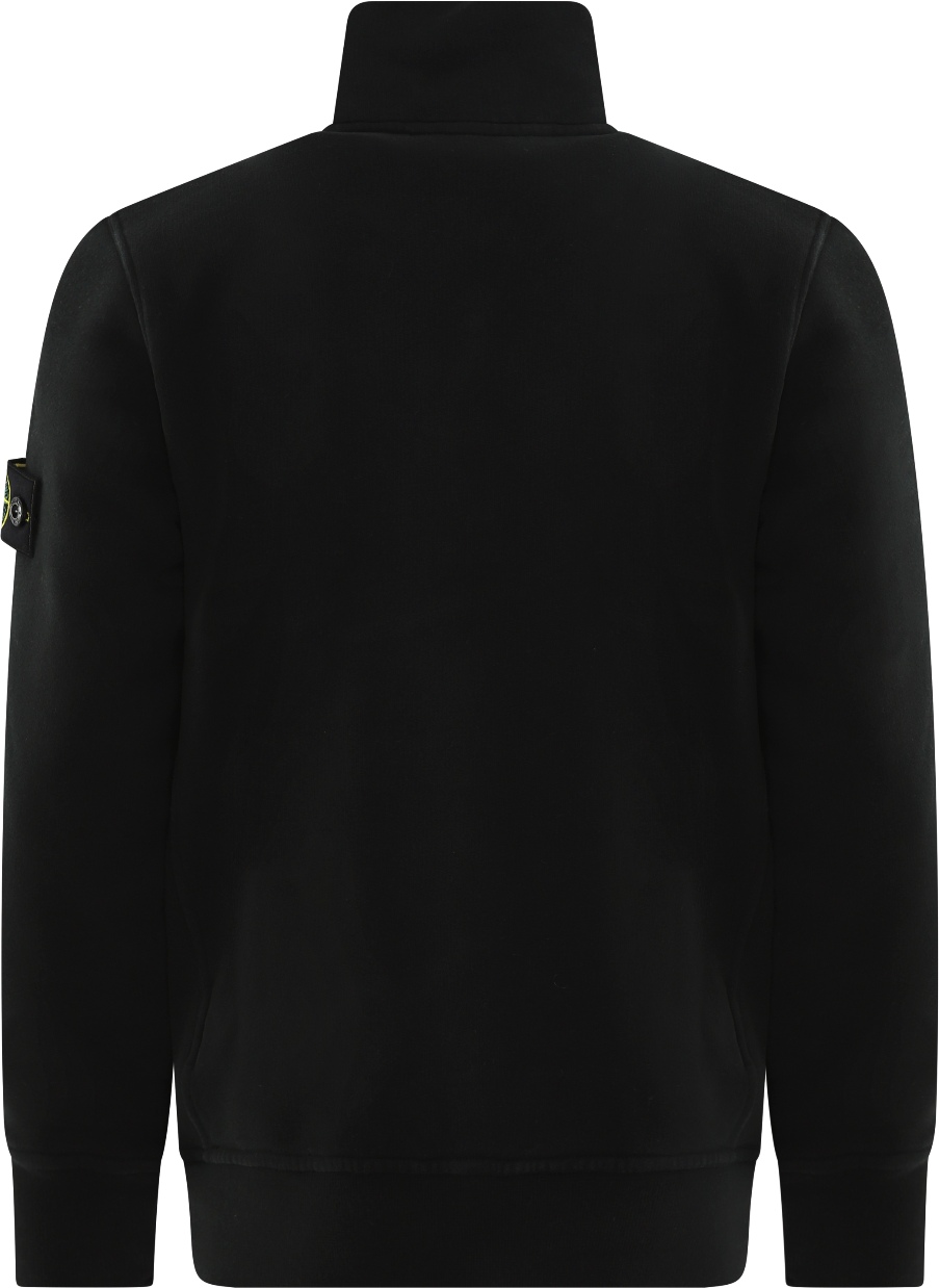 Stone Island Junior Kids Half Zip Sweater Zwart Zwart