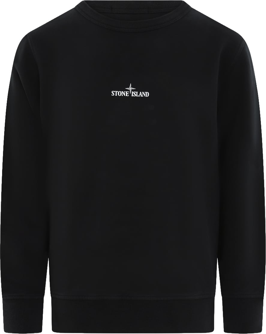 Stone Island Junior Stone Island Kids Compasslogo Sweater Zwart Zwart