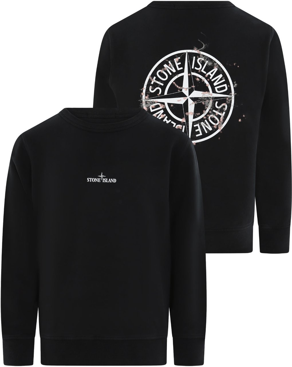 Stone Island Junior Stone Island Kids Compasslogo Sweater Zwart Zwart