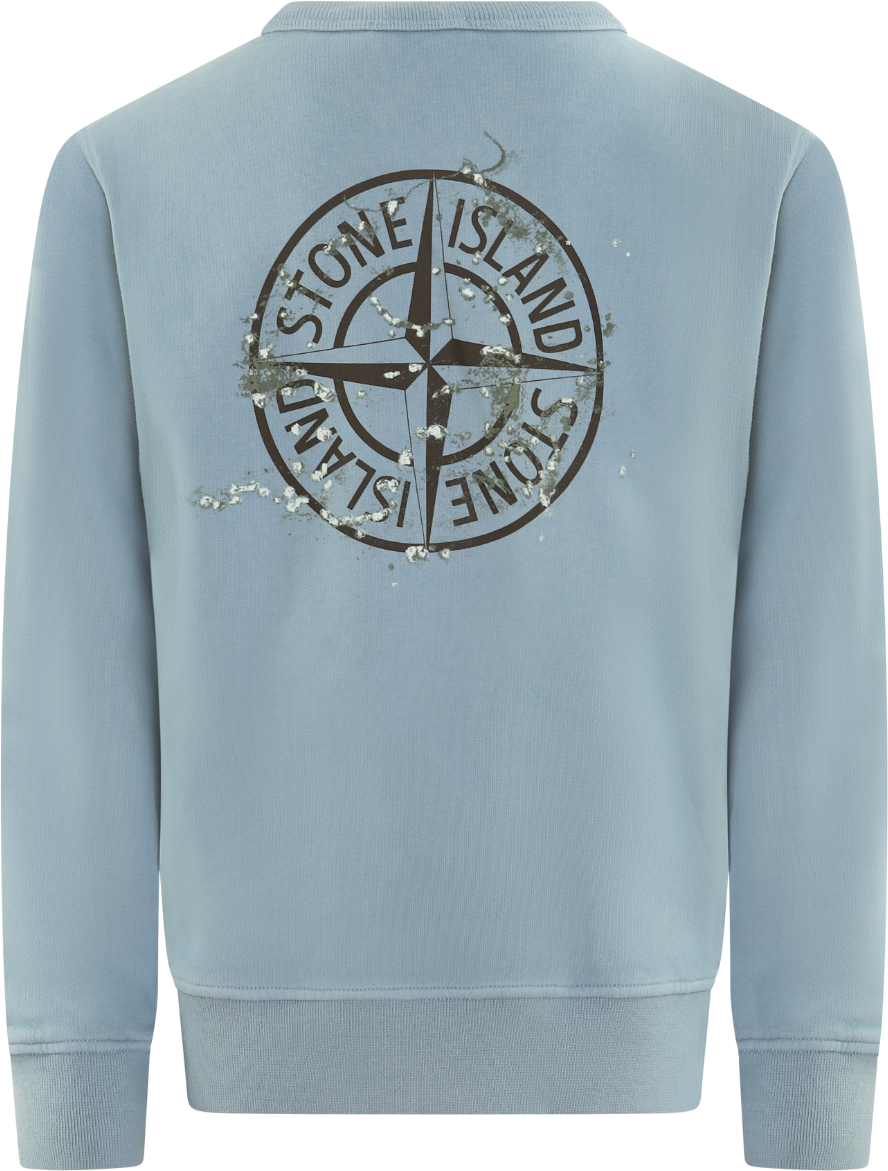 Stone Island Junior Kids Compasslogo Sweater Blauw Blauw