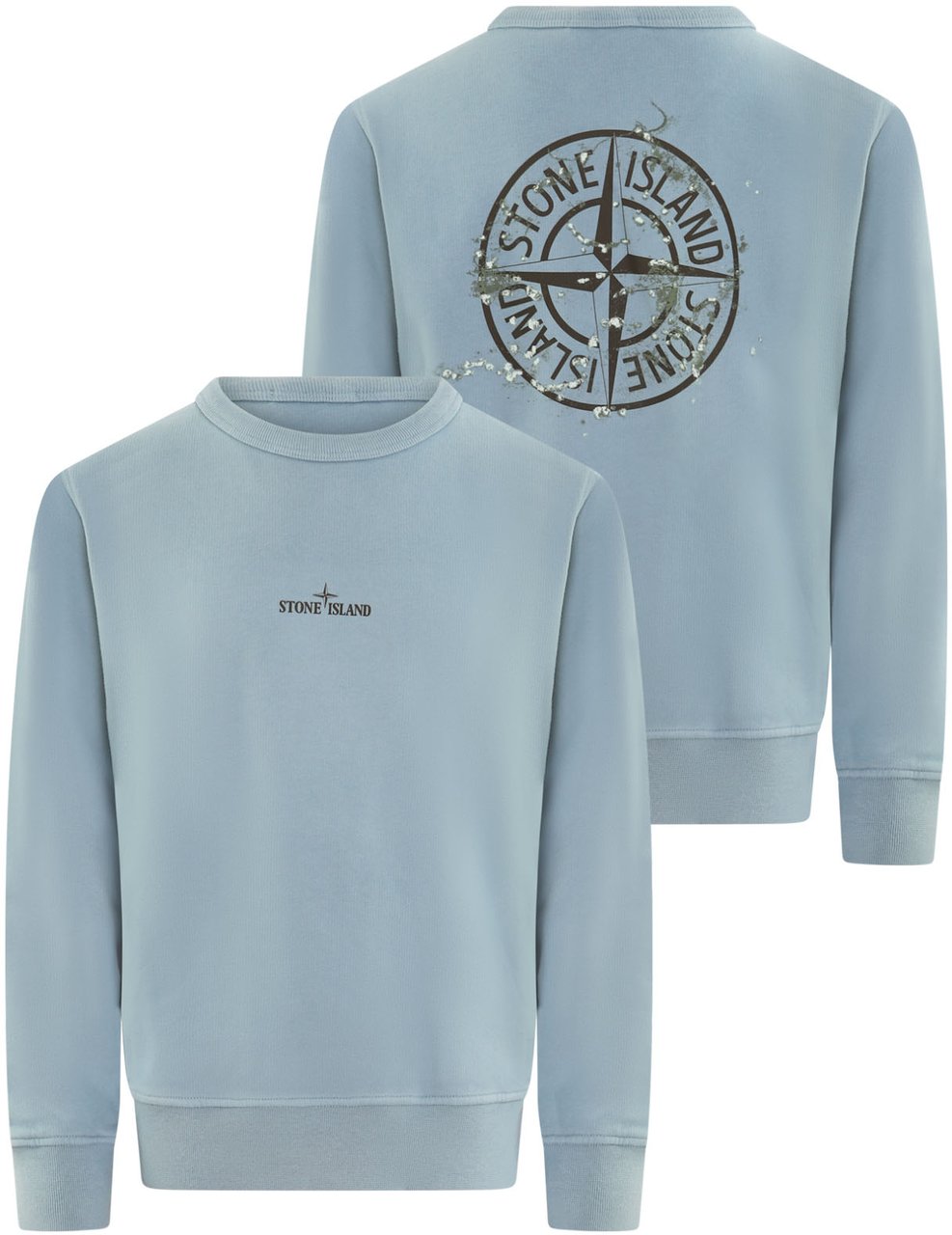 Stone Island Junior Stone Island Kids Compasslogo Sweater Blauw Blauw