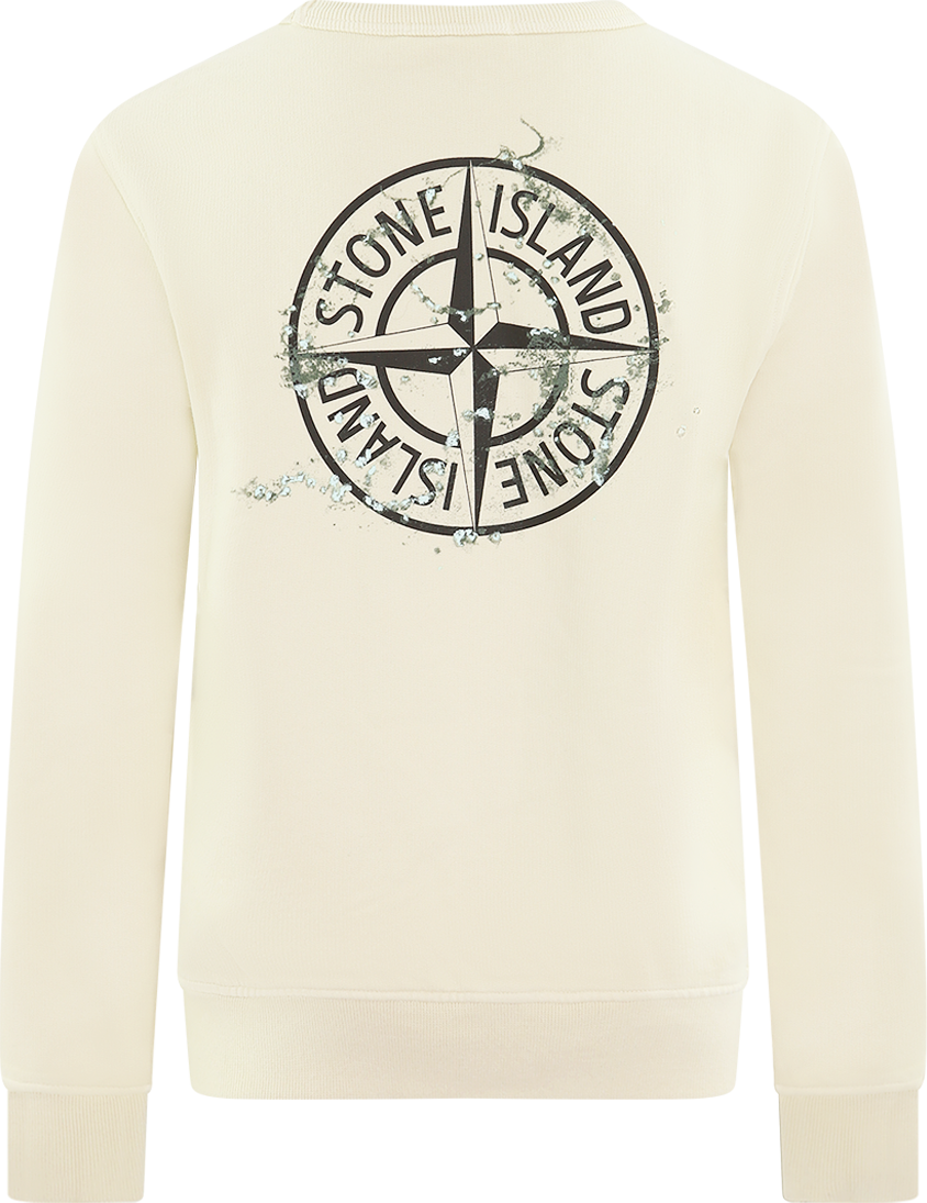 Stone Island Junior Kids Compasslogo Sweater Beige Beige