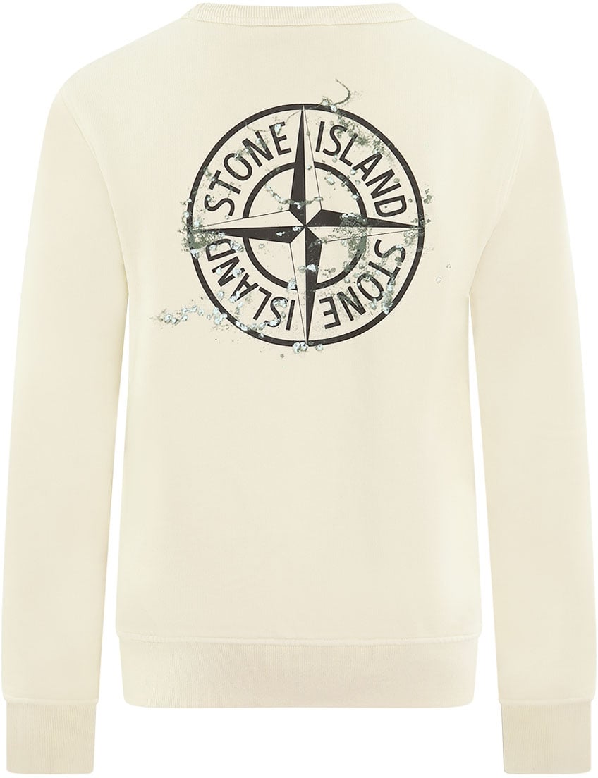Stone Island Junior Stone Island Kids Compasslogo Sweater Beige Beige