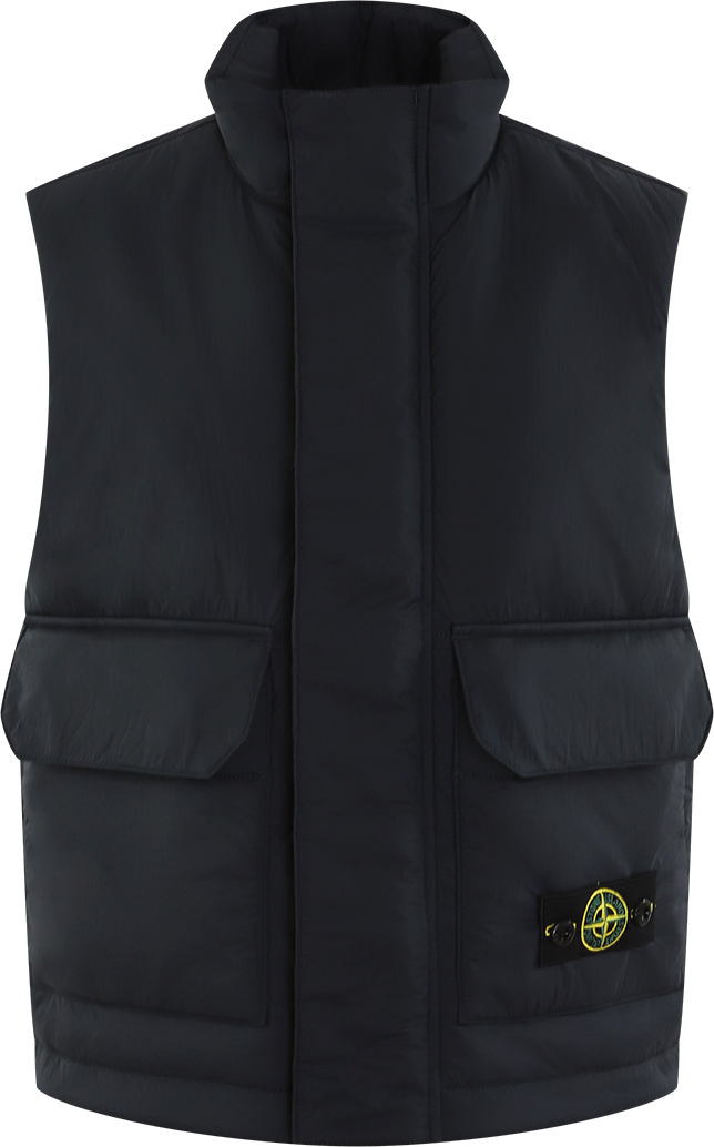 Stone Island Junior Kids Logopatch Bodywarmer Blauw Blauw