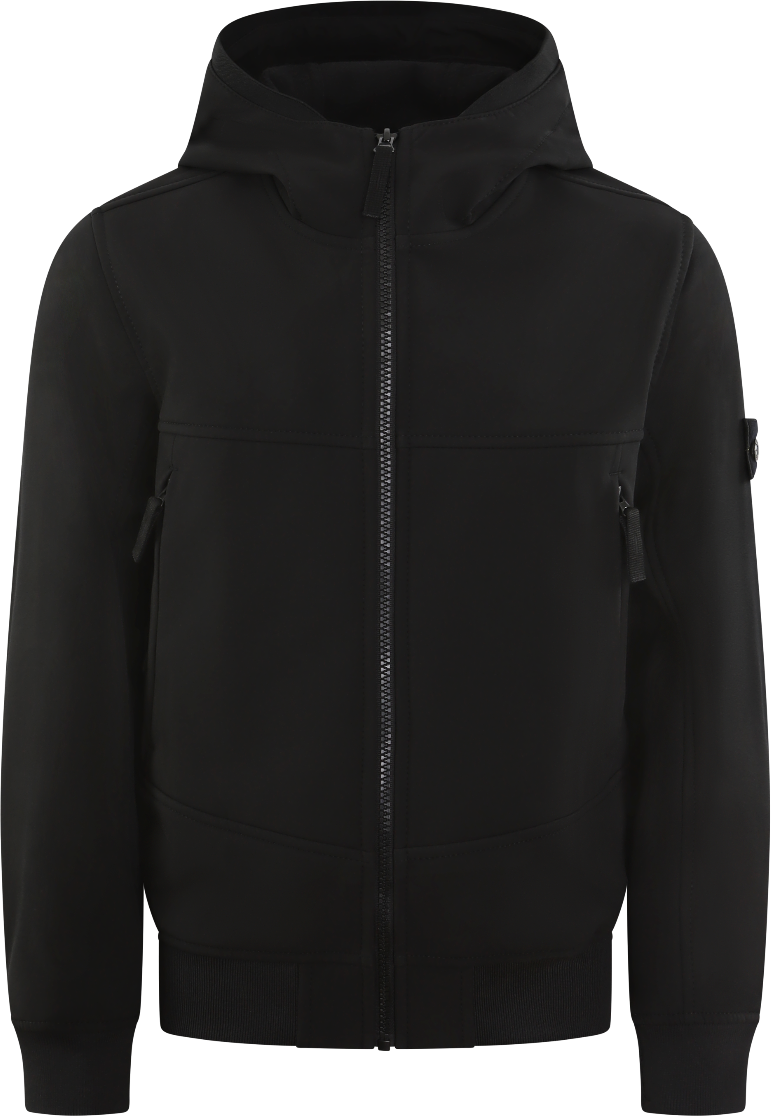 Stone Island Junior Kids Short Parka Zwart