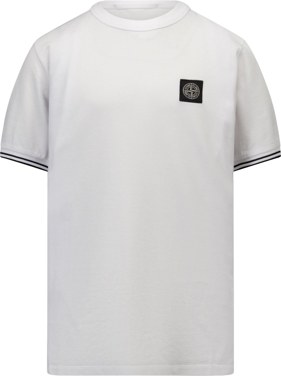 Stone Island Junior Stone Island Kinder Jongens T-Shirt In Wit Wit