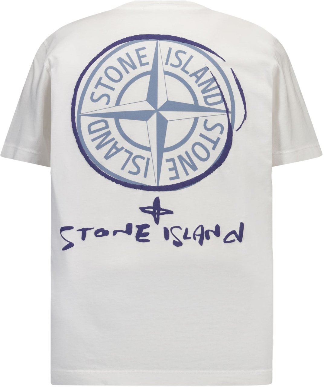 Stone Island Junior Stone Island Kinder Jongens T-Shirt In Wit Wit