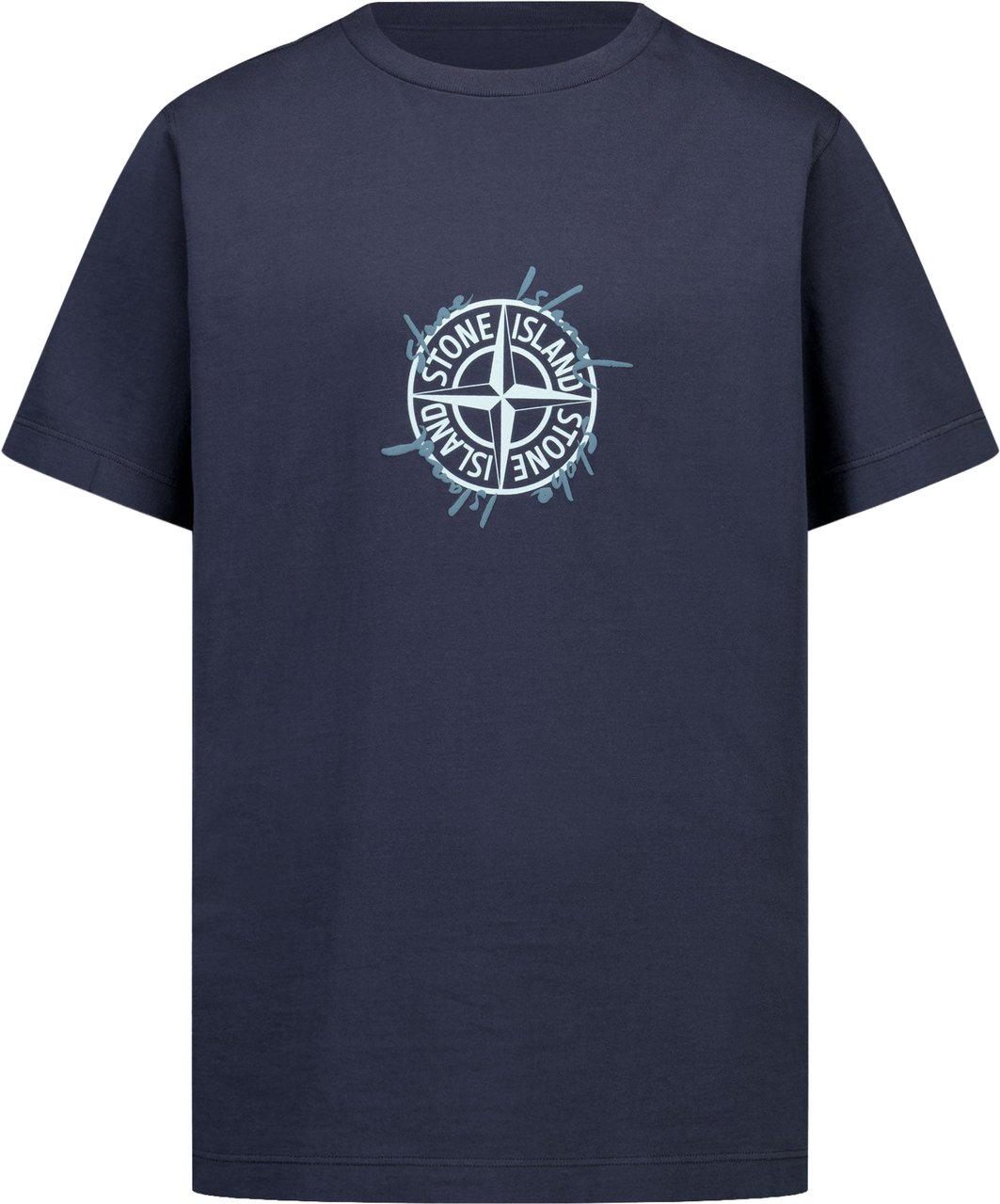 Stone Island Junior Stone Island Kinder Jongens T-Shirt In Navy Blauw