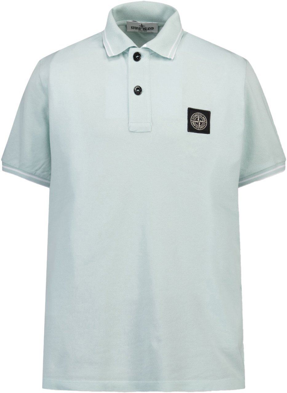 Stone Island Junior Stone Island Kinder Jongens Polo In Mint Groen