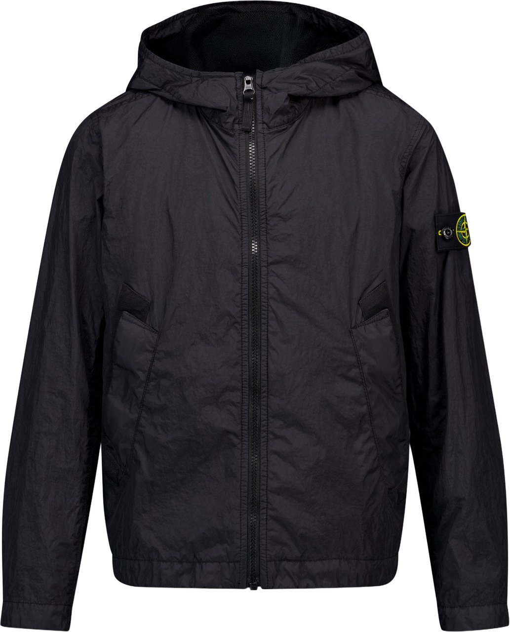 Stone Island Junior Stone Island Kinder Jongens Zomerjas In Zwart Zwart