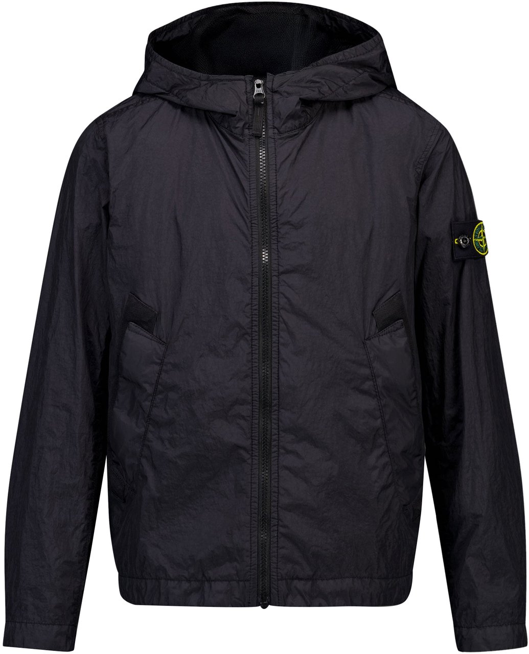 Stone Island Junior Stone Island Kinder Jongens Zomerjas In Zwart Zwart