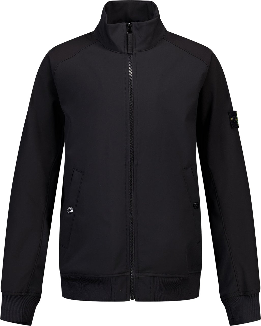 Stone Island Junior Stone Island Kinder Jongens Tussenjas In Zwart Zwart