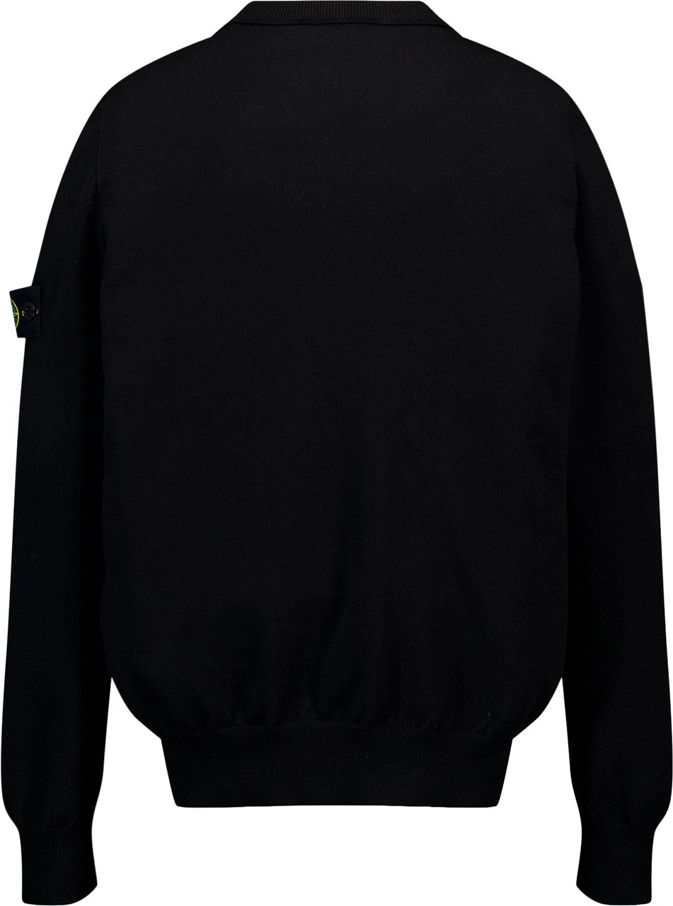 Stone Island Junior Stone Island Kinder Jongens Trui In Zwart Zwart