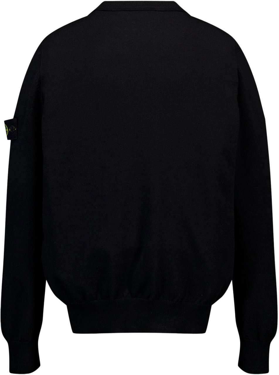 Stone Island Junior Stone Island Kinder Jongens Trui In Zwart Zwart