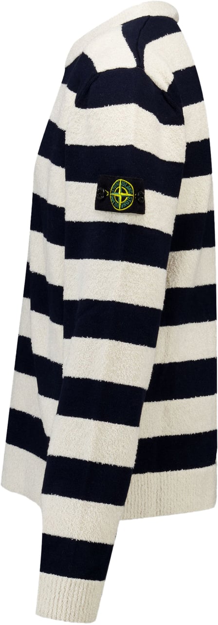 Stone Island Junior Stone Island Kinder Jongens Trui In Navy Blauw