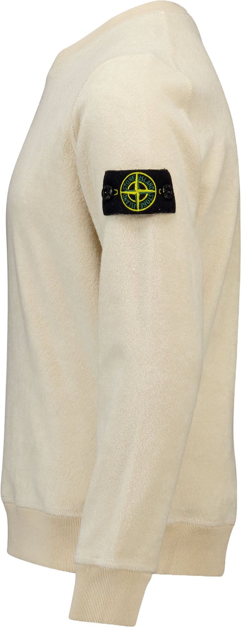 Stone Island Junior Stone Island Kinder Jongens Trui In Off White Wit