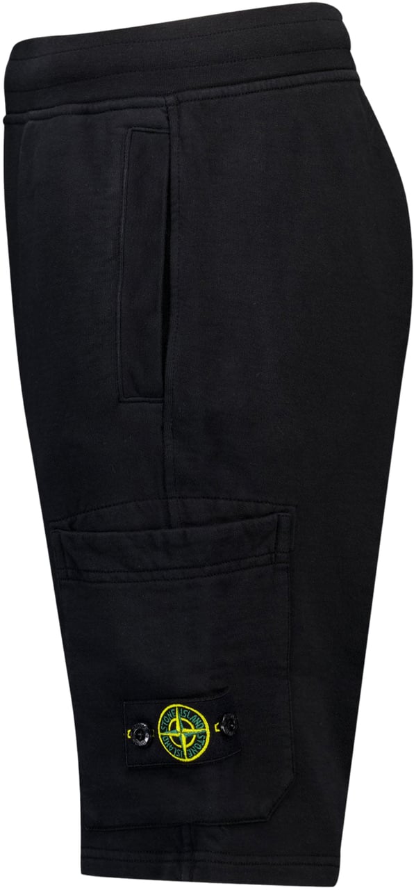 Stone Island Junior Stone Island Kinder Jongens Shorts In Zwart Zwart