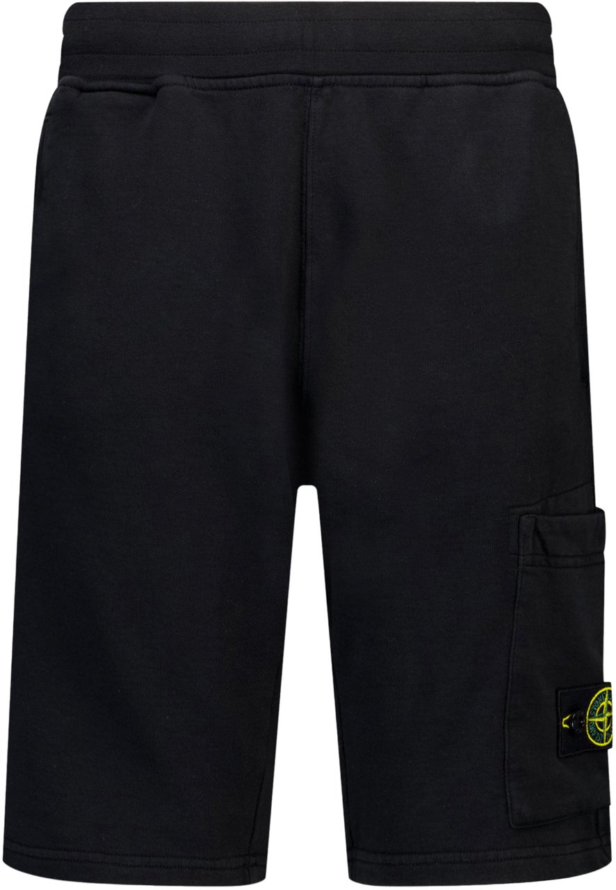 Stone Island Junior Stone Island Kinder Jongens Shorts In Zwart Zwart