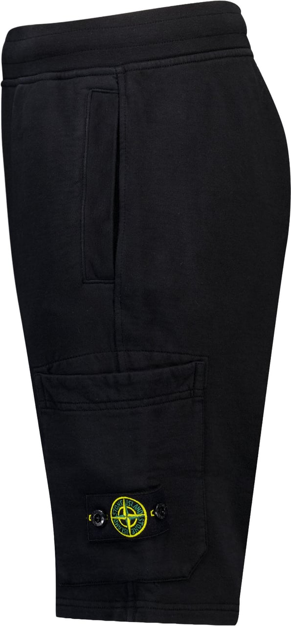 Stone Island Junior Stone Island Kinder Jongens Shorts In Zwart Zwart
